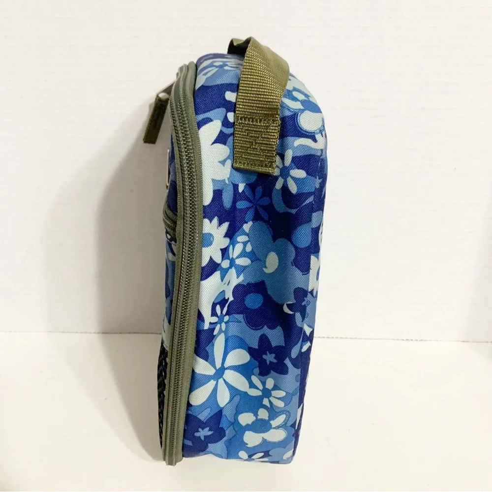 L. L. Bean Floral Insulated Zipped Around Lunch Bag Box Fully Lined Top Handle🩵